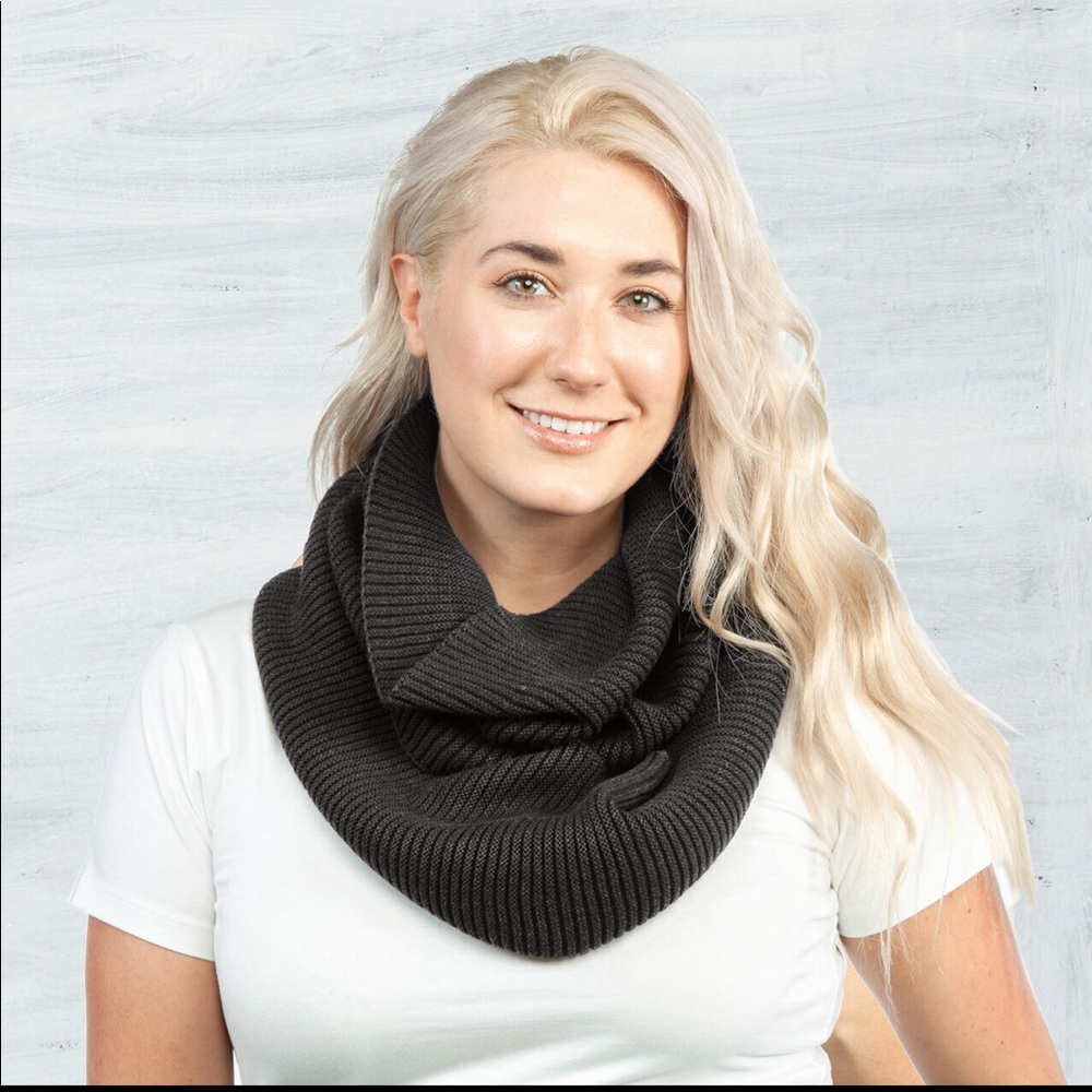 Maggie's Organics 100% Organic Cotton Chunky Rib Knit Sweater Infinity Scarf